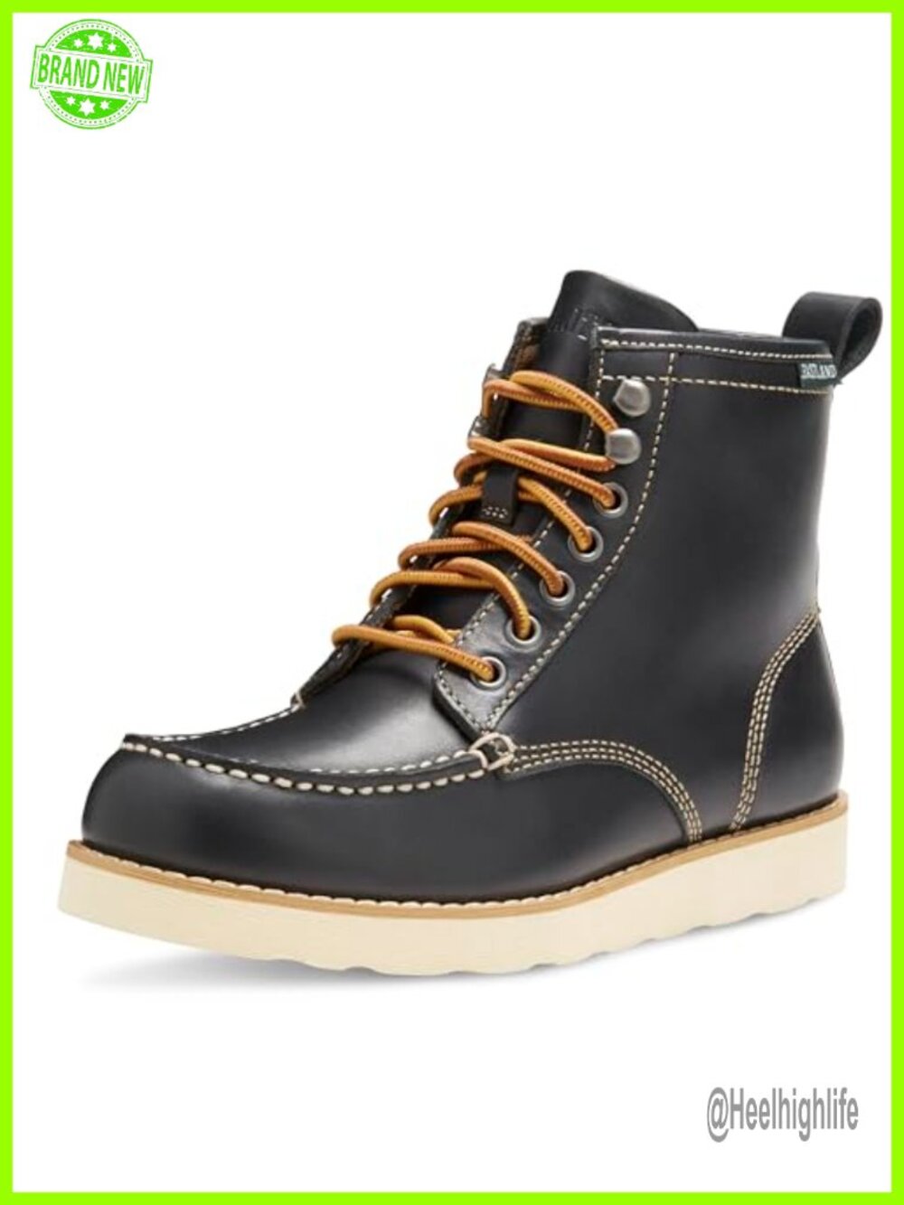 Leather Ankle Bootie Block Heel Hiking Boot Memory Foam Insole